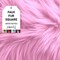 FabricLA | Faux Fur Fabric Square | 28" X 28" Inch Wide Pre-Cut Shaggy | Fake Fur Fabric | DIY, Craft Fur Decoration, Fashion Accessory, Hobby | Baby Pink